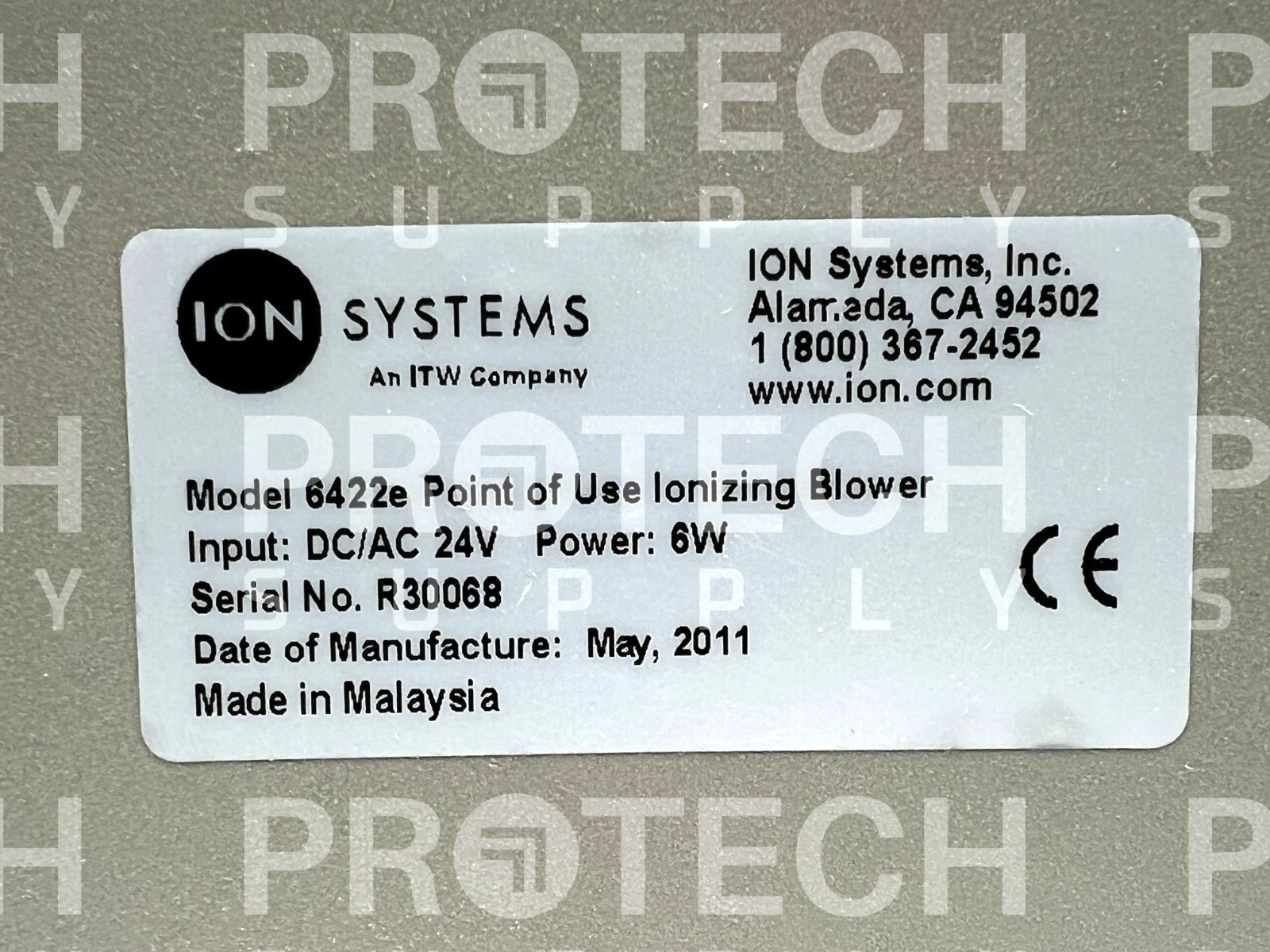 ION Systems 6422e Ionizing Blower 24V with WARRANTY