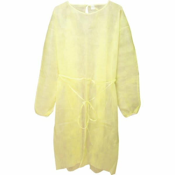 Disposable Yellow Isolation Gown – CASE OF 50 GOWNS