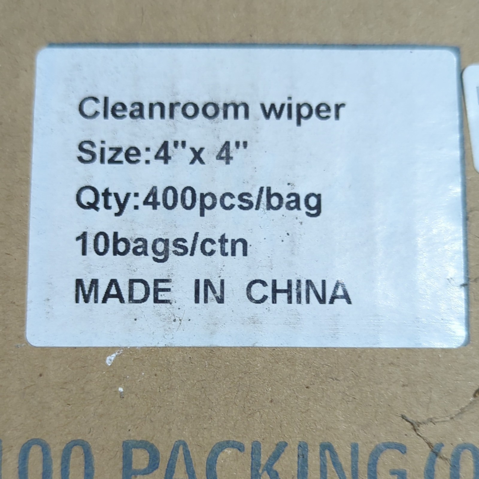 hundreds pieces of Cleanroom Wipers A01(-4) ISO 5 Class 100 4″ x 4″ Polyester