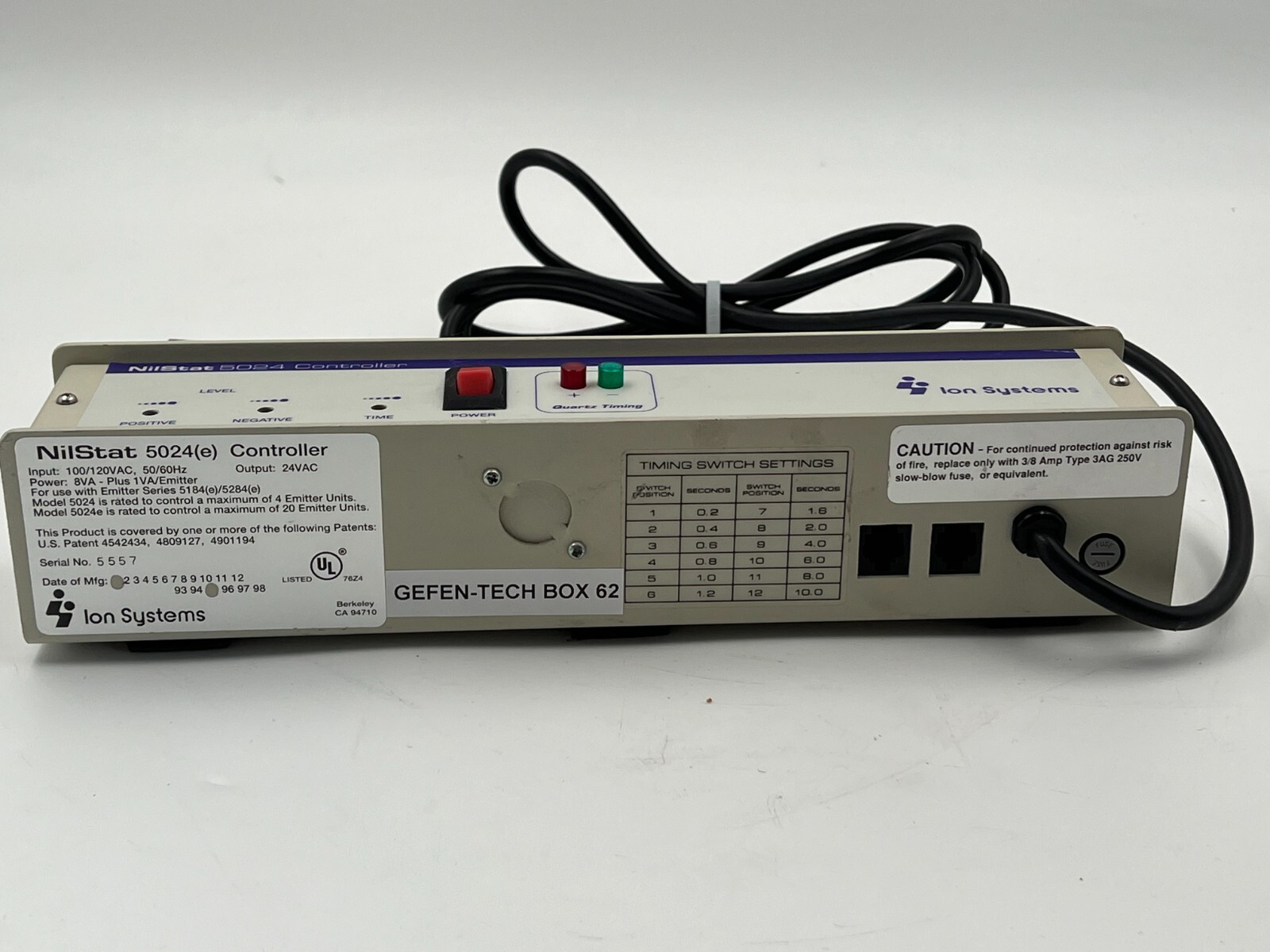 Ion Systems NilStat 5024(e) Controller