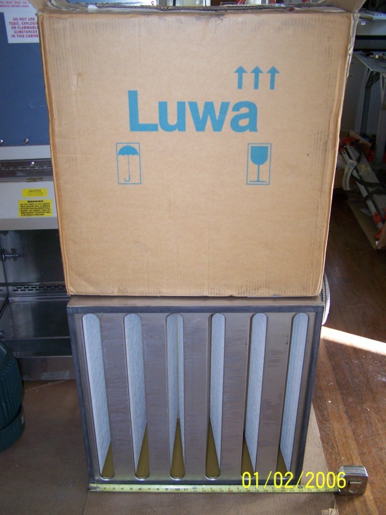 Luwa N-F8-V40-610-RF UltraFilter HEPA Air Filter 24″ by 24″ Element SS