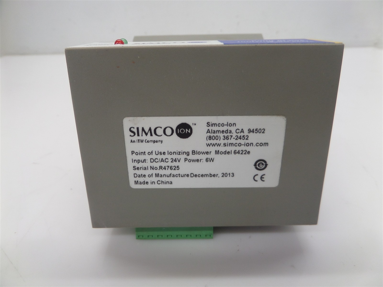 Simco 6422e AC/DC 24V 6W Ionizing Blower