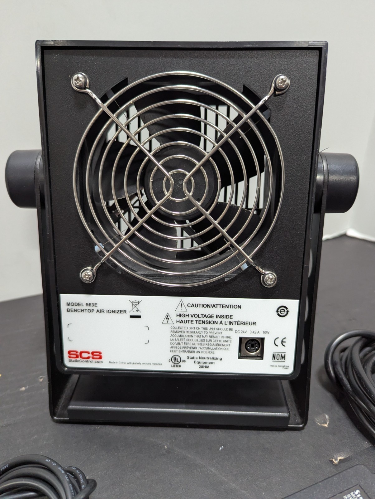 Static Control SCS Model 963E Benchtop Air Ionizer