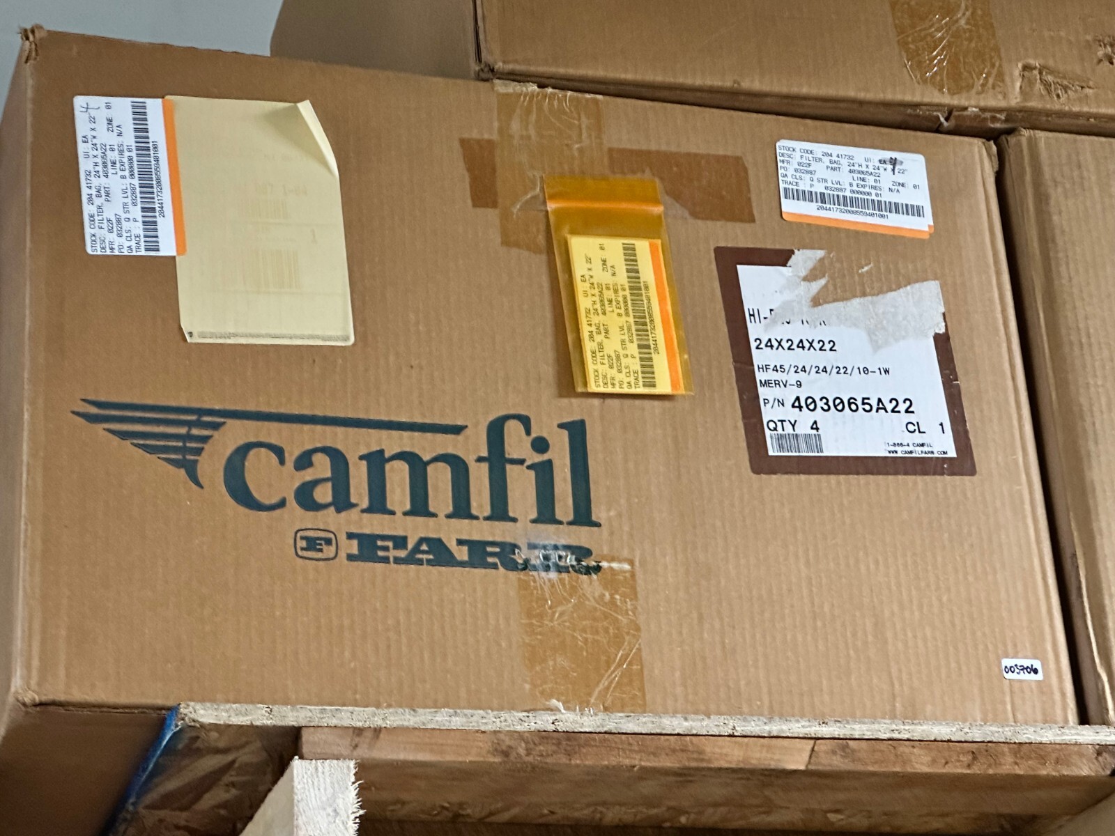 Camfil Farr 403065A22 HVAC Filter Bag 24x24x22 MERV 8 (Box of 4)