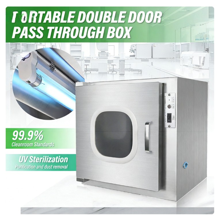 Stainless Cleanroom Tech Pass Through Cleanroom Equipment Electronic Interlock