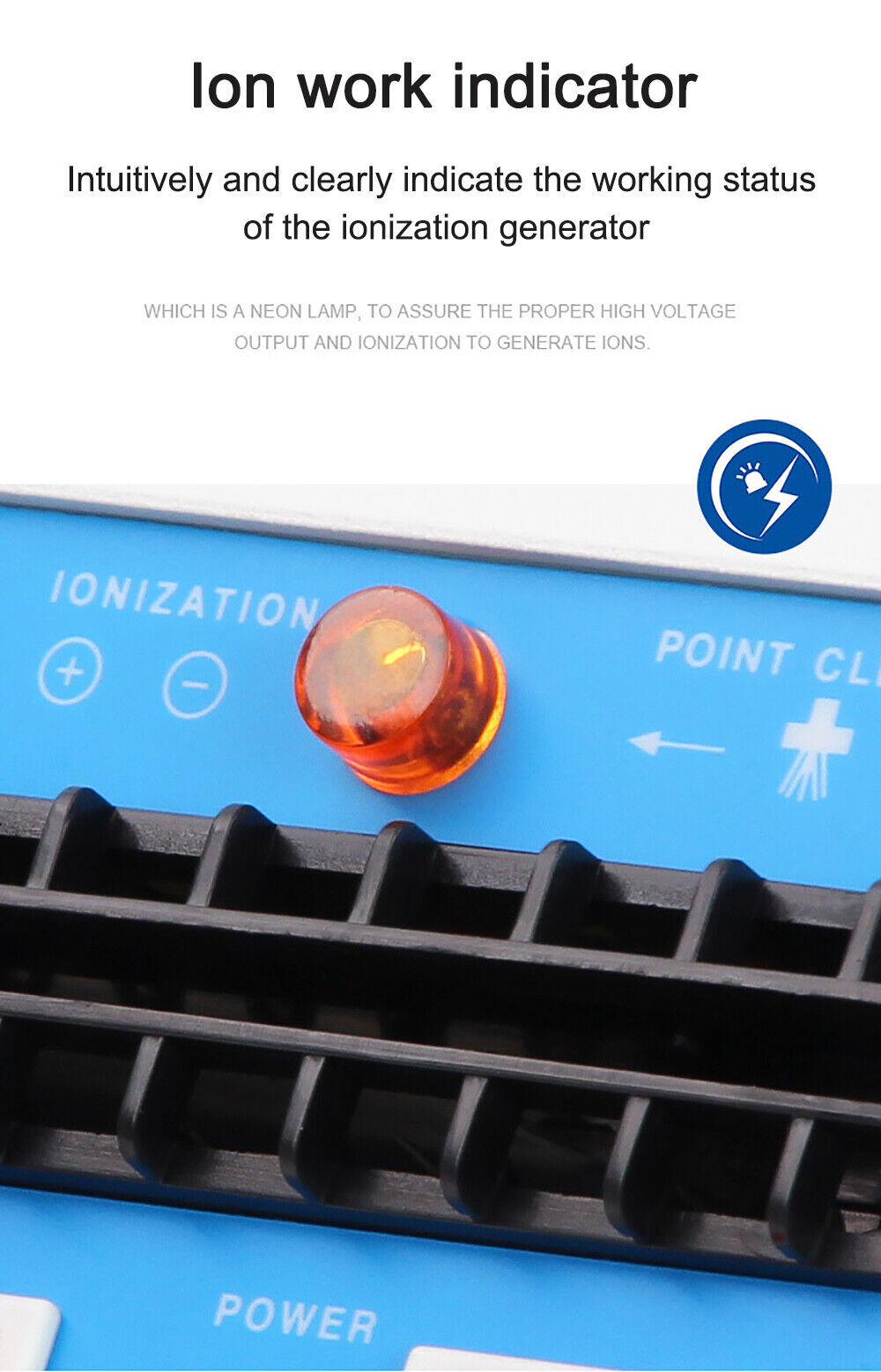 Anti-Static Ionizer Ionizing Air Blower Ion Fan Discharge Static Eliminator Tool