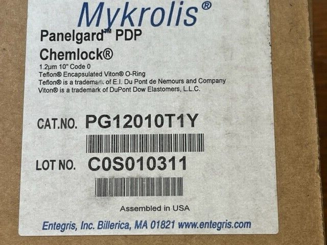 ENTEGRIS / MYKROLIS PANELGARD PDP CHEMLOCK, P/N PG12010T1Y, 1.2um, 10″, NEW