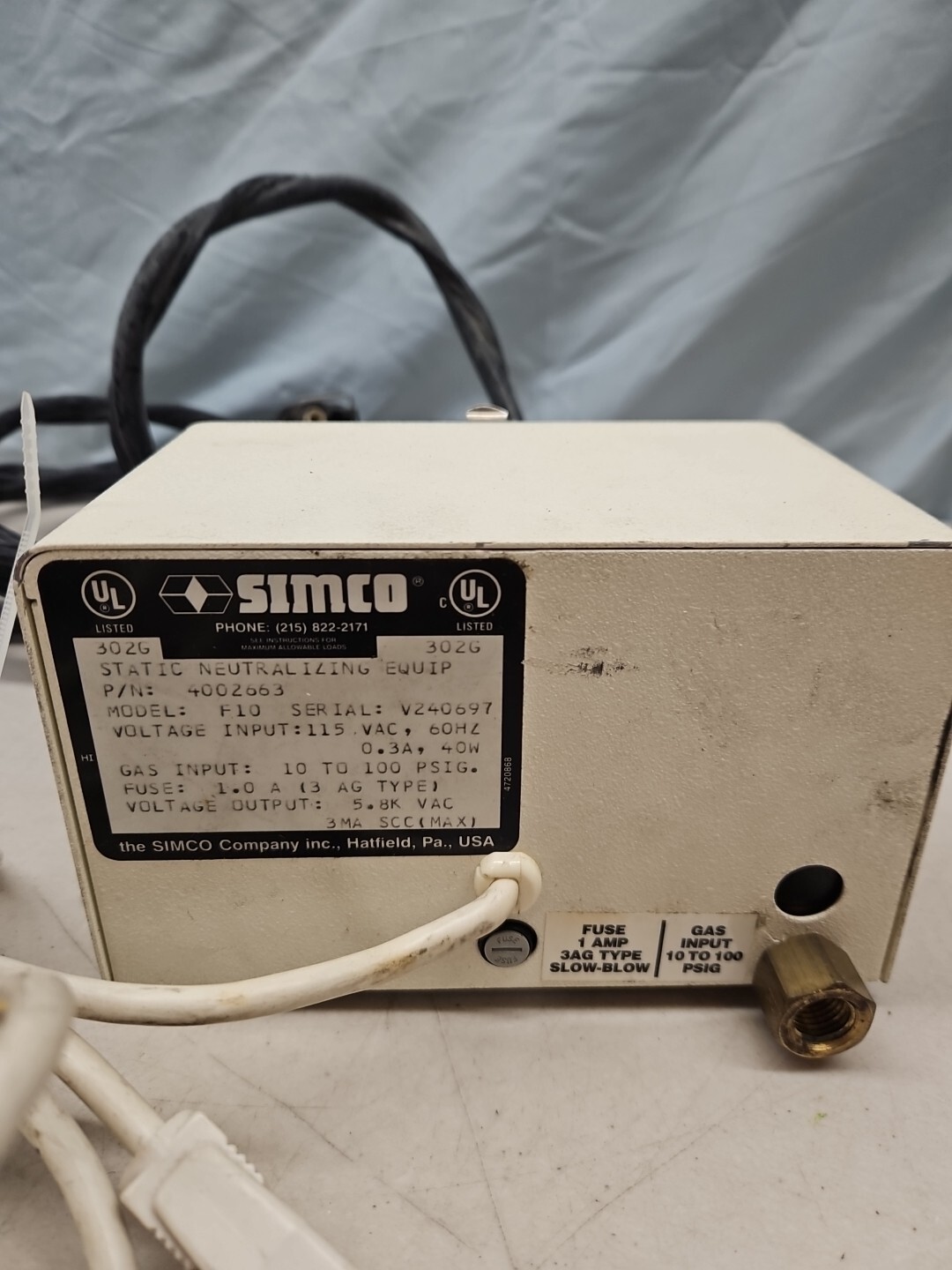 Vintage Simco Top Gun 302G Static Neutralizing Blow Off Gun 4002663 F10 GAS VHTF