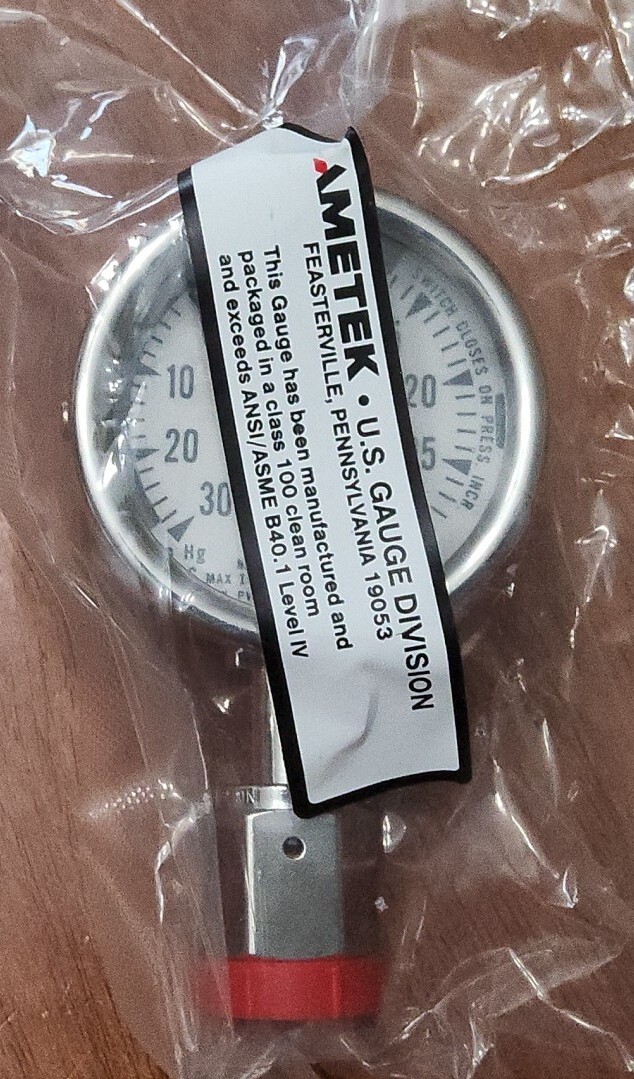 Ametek Gas Indicating Pressure Switch, IPS-200-24SGFT, 2″, Class 100, 30-0-30