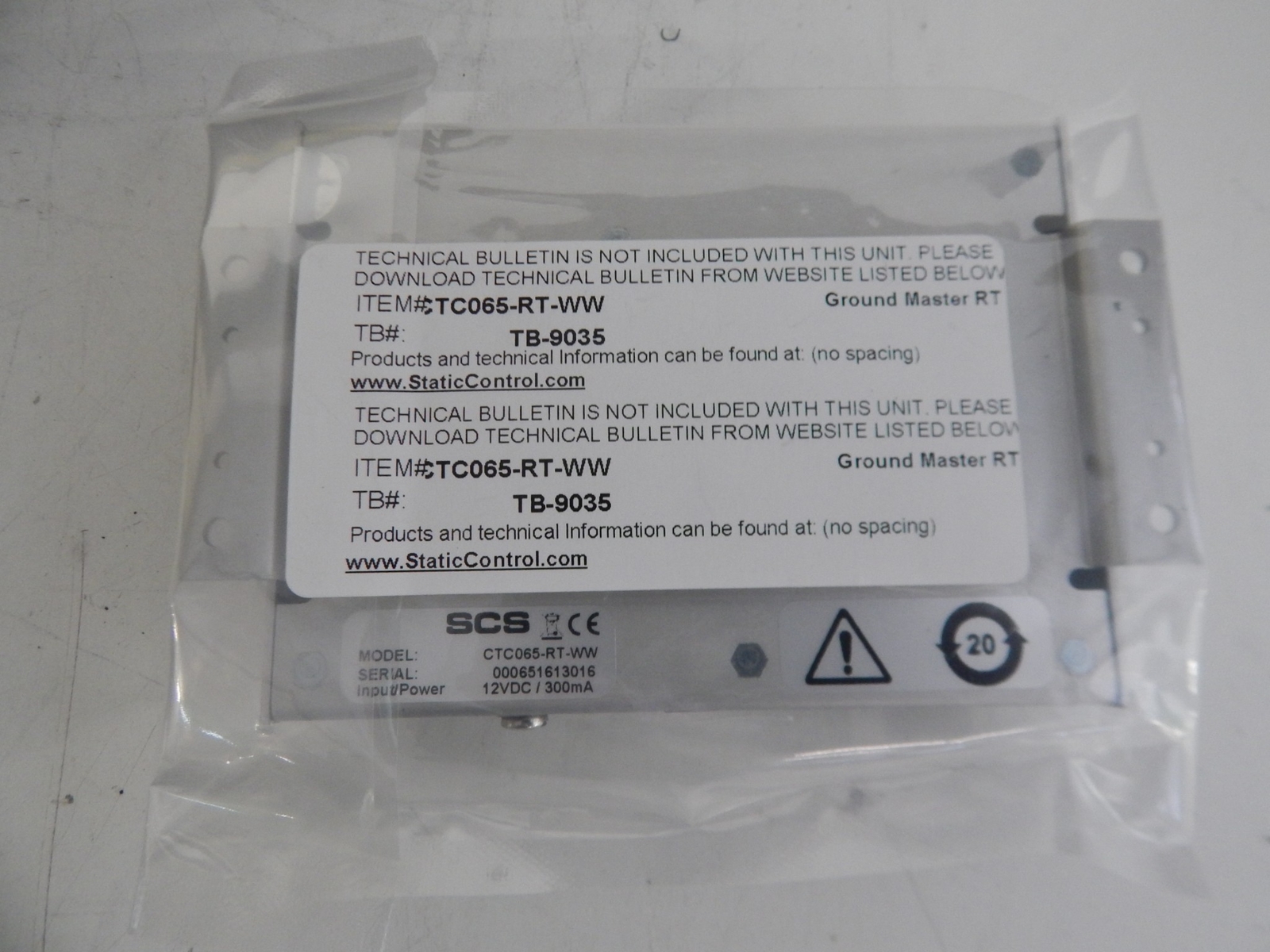 SCS GROUND MASTER EQUIPMENT GROUND MONITOR MODEL CTC065-RT-WW – NEW (PSM111)