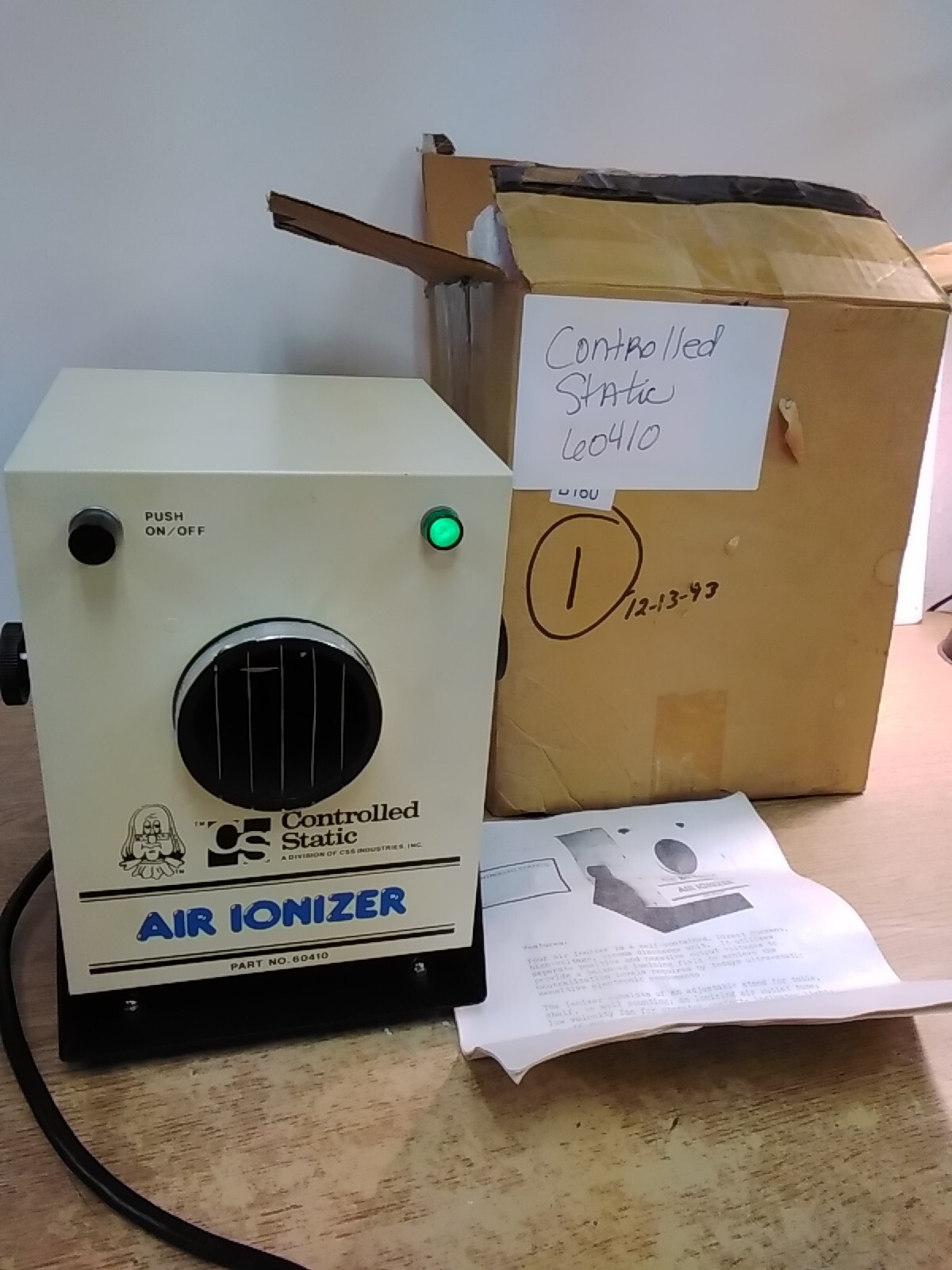 Controlled Static Air Ionizer Anti Static Control 60410
