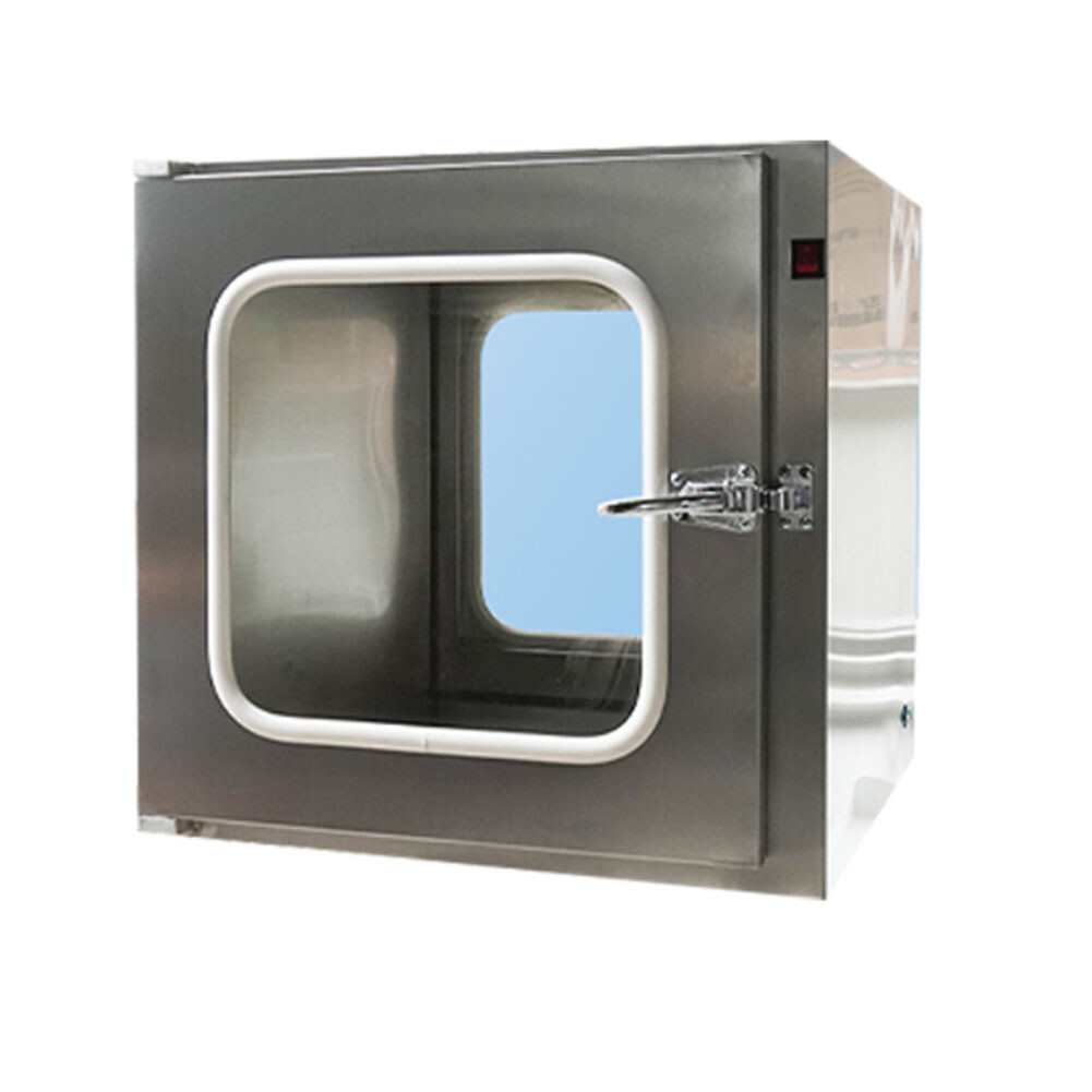 Stainless Steel Cleanroom Tech Pass Through Double Door Transfer Window 110V