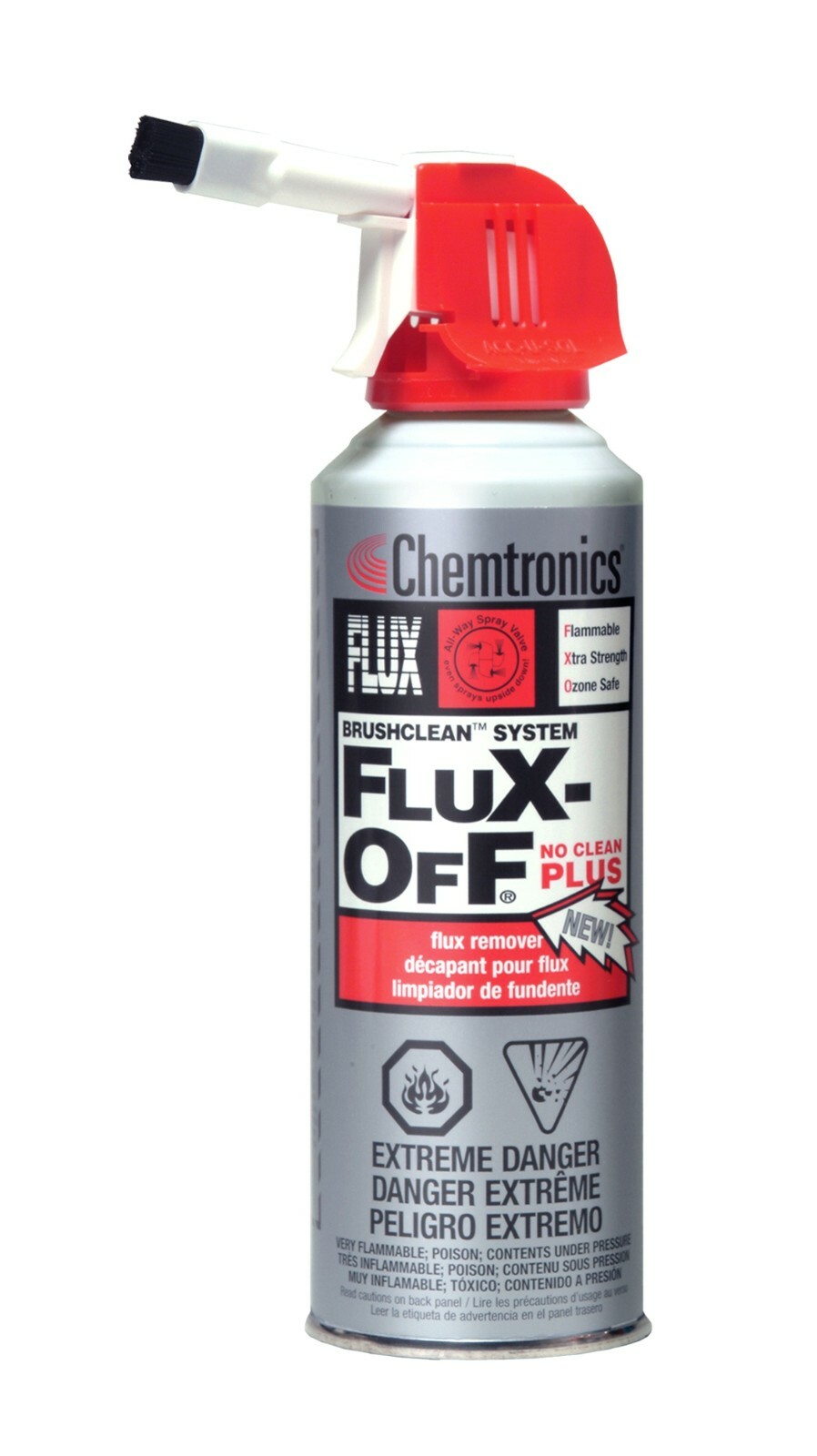 Chemtronics ES896B Flux-Off No-Clean Plus w/brush / 6-oz Aerosol
