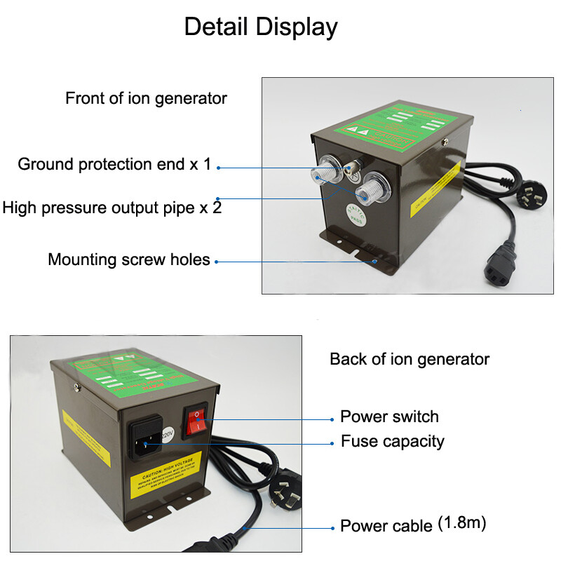 Industrial Electrostatic Ionizing Air Handle Eliminator Dust Removal 4.6KV 220V