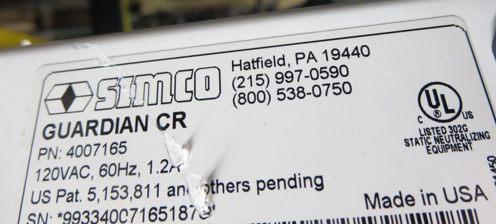 Simco Aerostat, Guardian C R, 4007165, Overhead Air Blower, *Parts &/Or Repair*