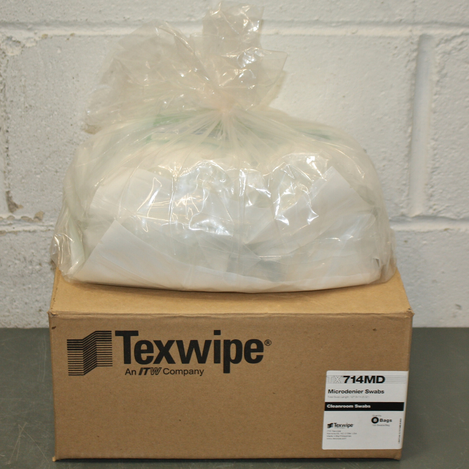 (800) Texwipe 5″ Microdenier Cleanroom Swabs TX714MD, Non-Sterile, Polyester Tip