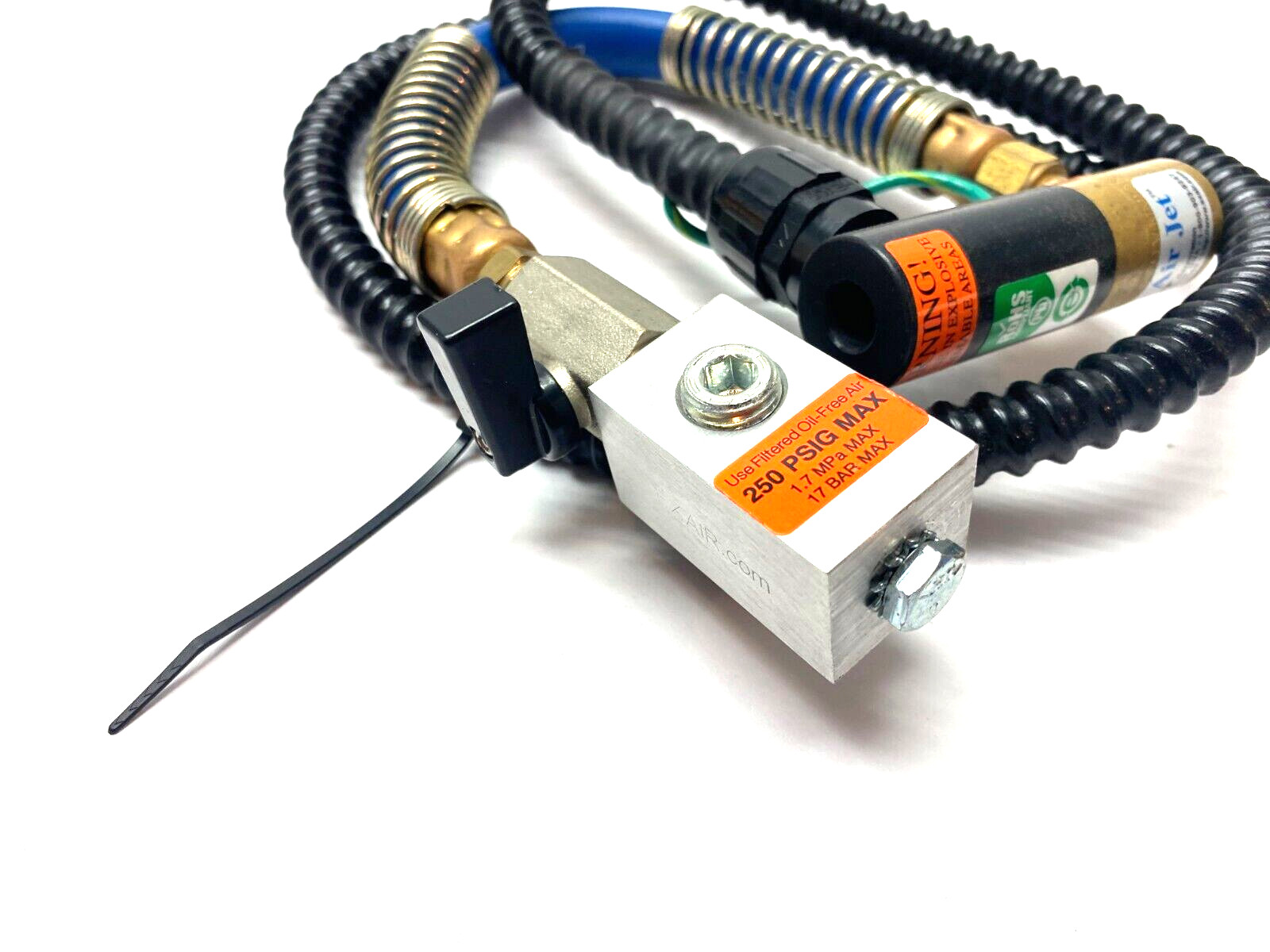 Exair 7194 Ion Air Jet w/ Stay Set Flexible Hose & Mag Base CORD CUT
