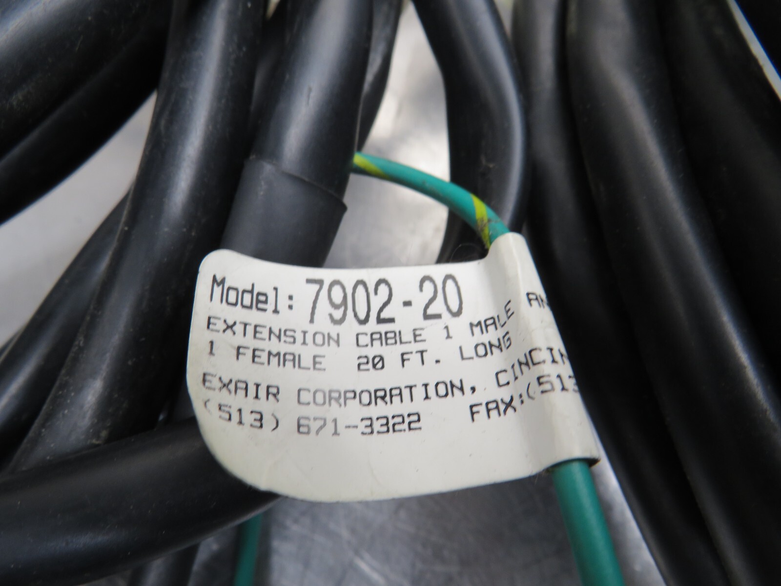 Exair 7902-20 Extension Cable 20′ Lot of 2!