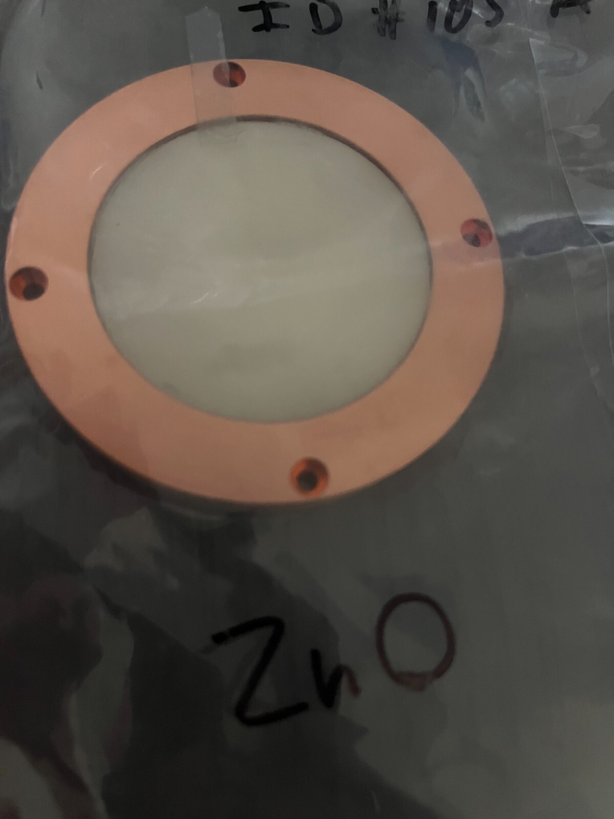Sputtering Target, ZnO target, 2″ x .250″ in copper cup