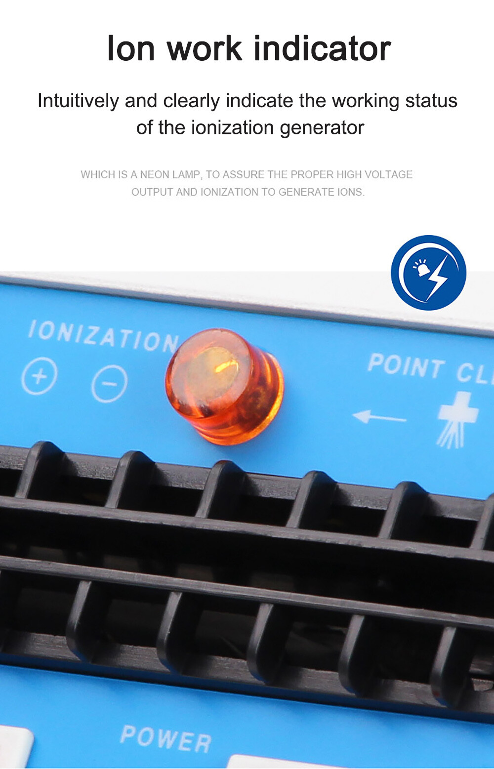 Anti-Static Ionizer Ionizing Air Blower 110V Desktop Ion Fan Static Eliminator