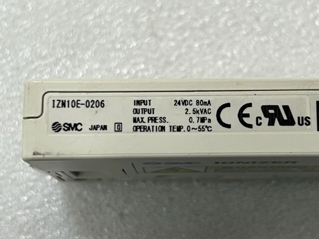 SMC IZN10E-0206 24VDC 8mA Ionizer Used