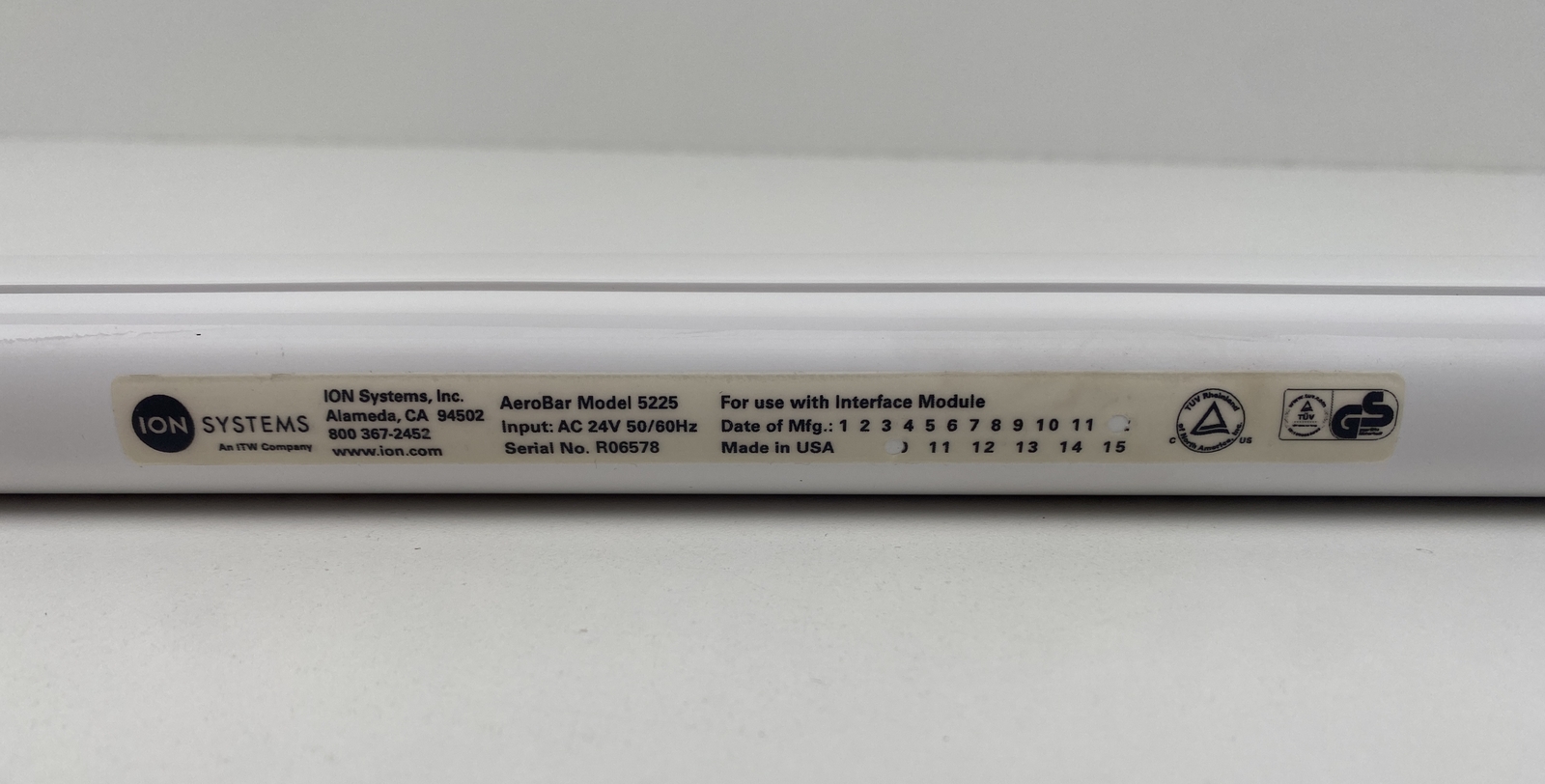 Ion Systems Simco Ion Aerobar 5225 5200-IM6T 64″ Ionizer Bar and Interface