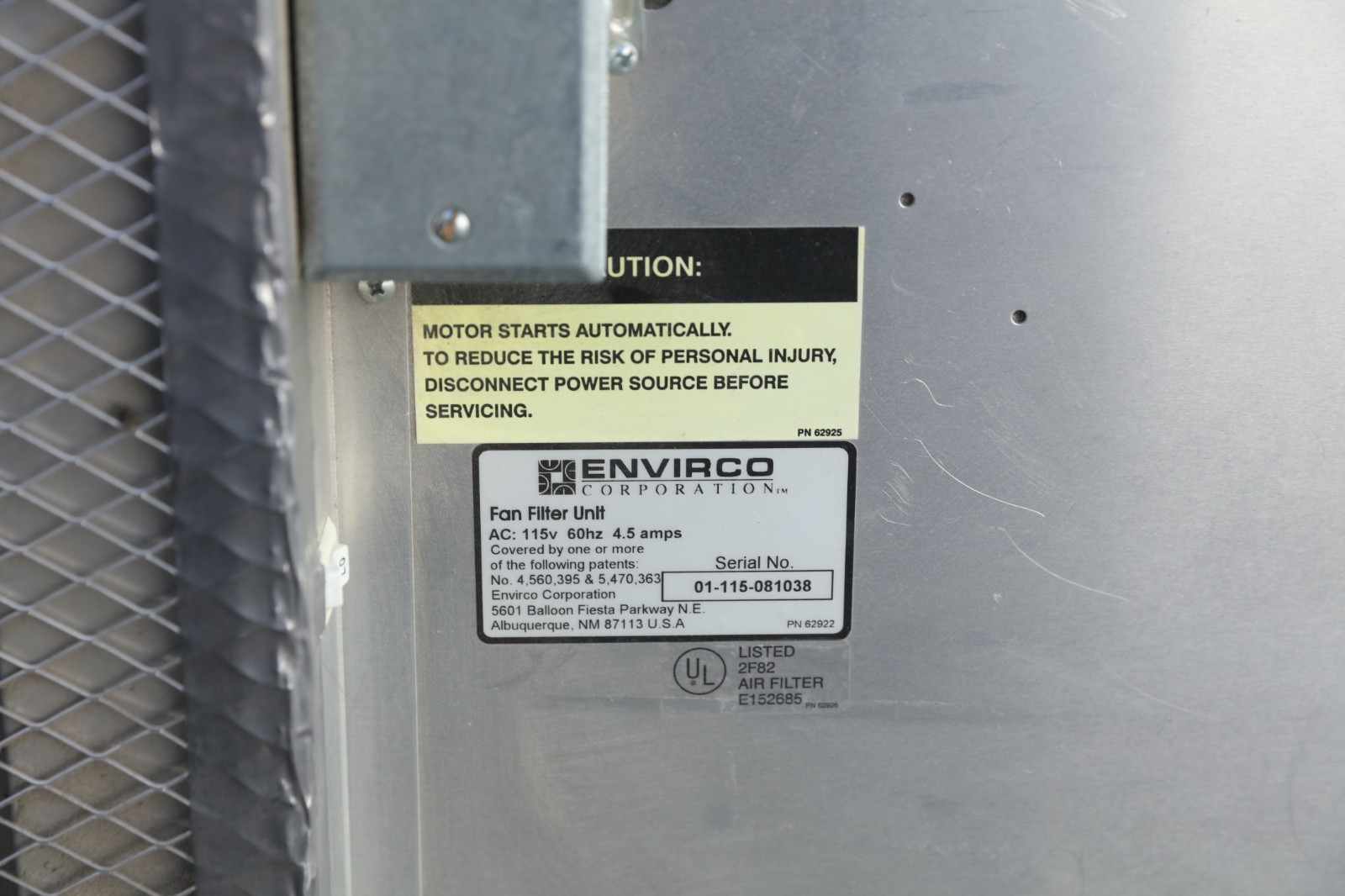Envirco MAC 10 Original Fan Filter Unit (FFU) 2×4
