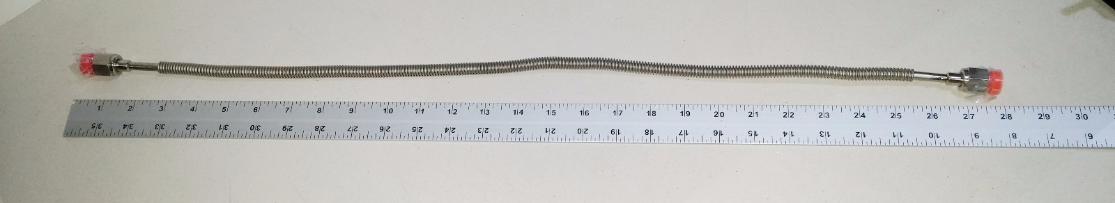 Syncro Vac Ultra High Purity 24″ Stainless Steel Gas Line 316L w/ 0.5″ Connector