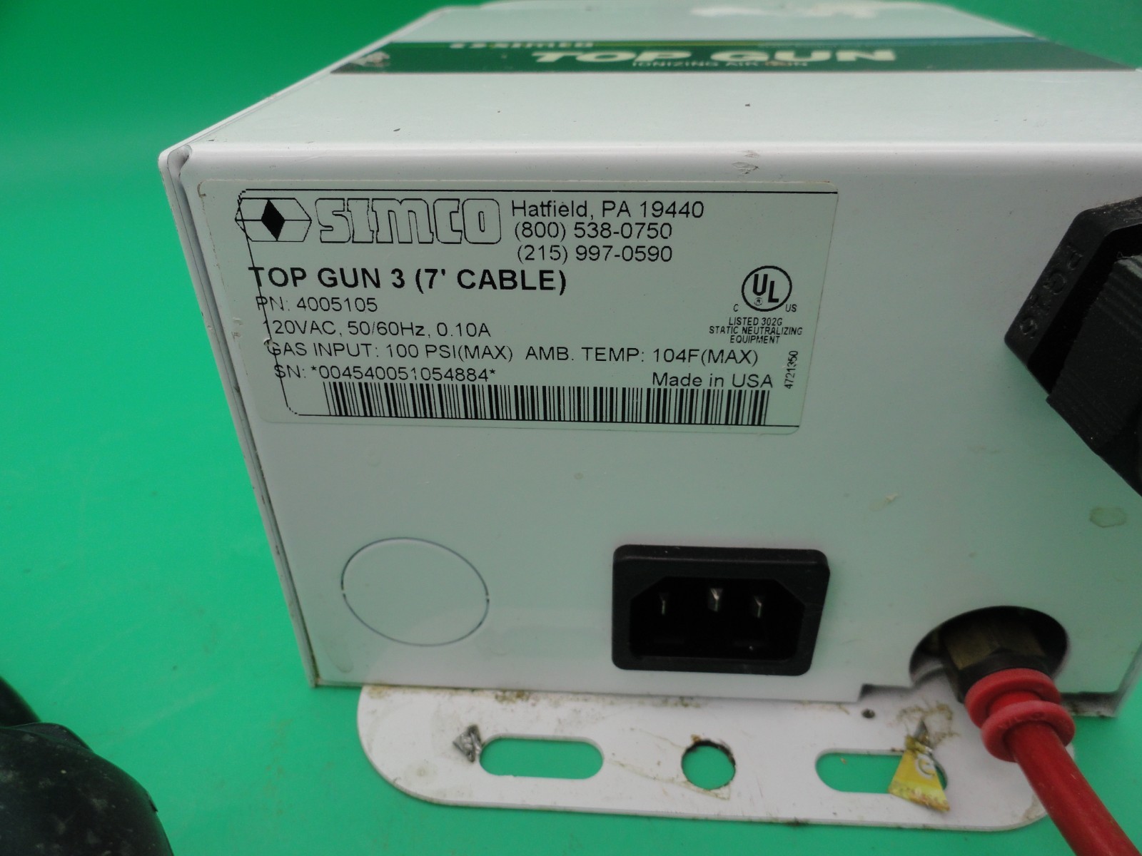 Simco-Ion 4005105 120V Top Gun Static Neutralizing Blow Off Gun