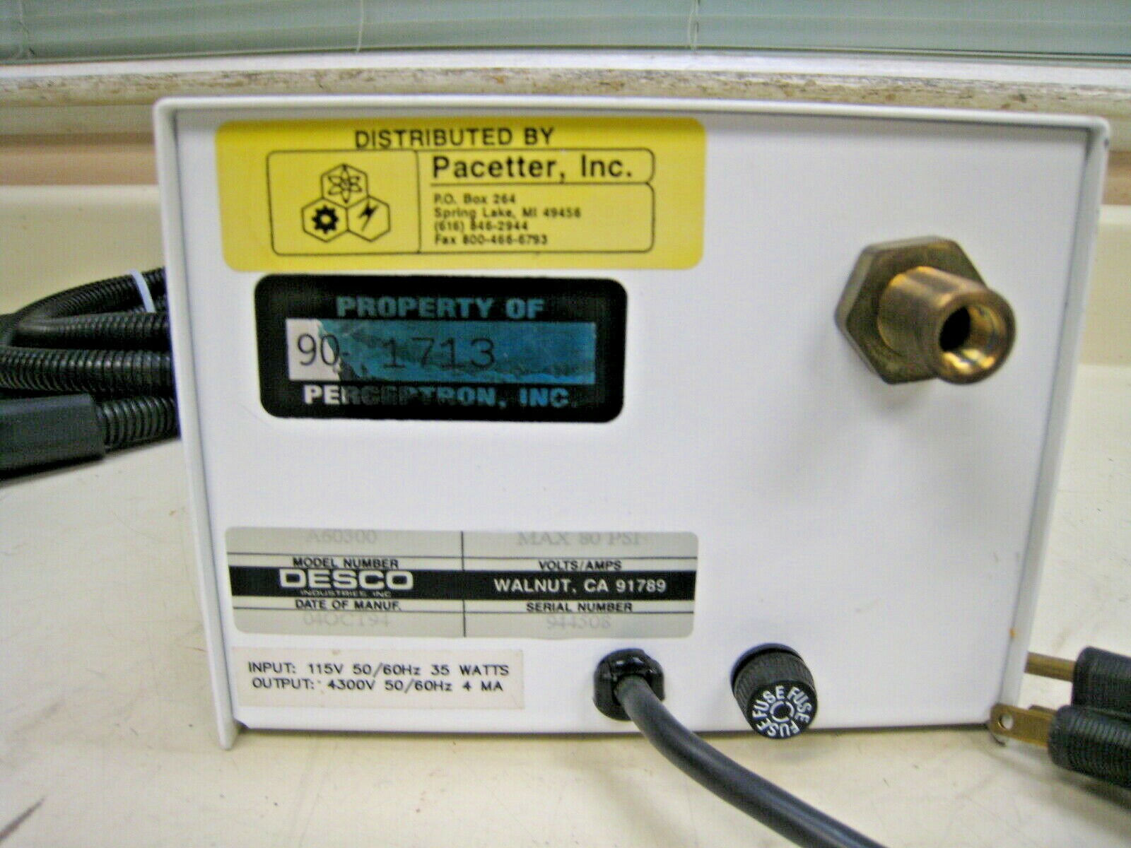 Desco ChargeBuster Ion Gun Model Number: A60300 Max 60 PSI FREE SHIPPING
