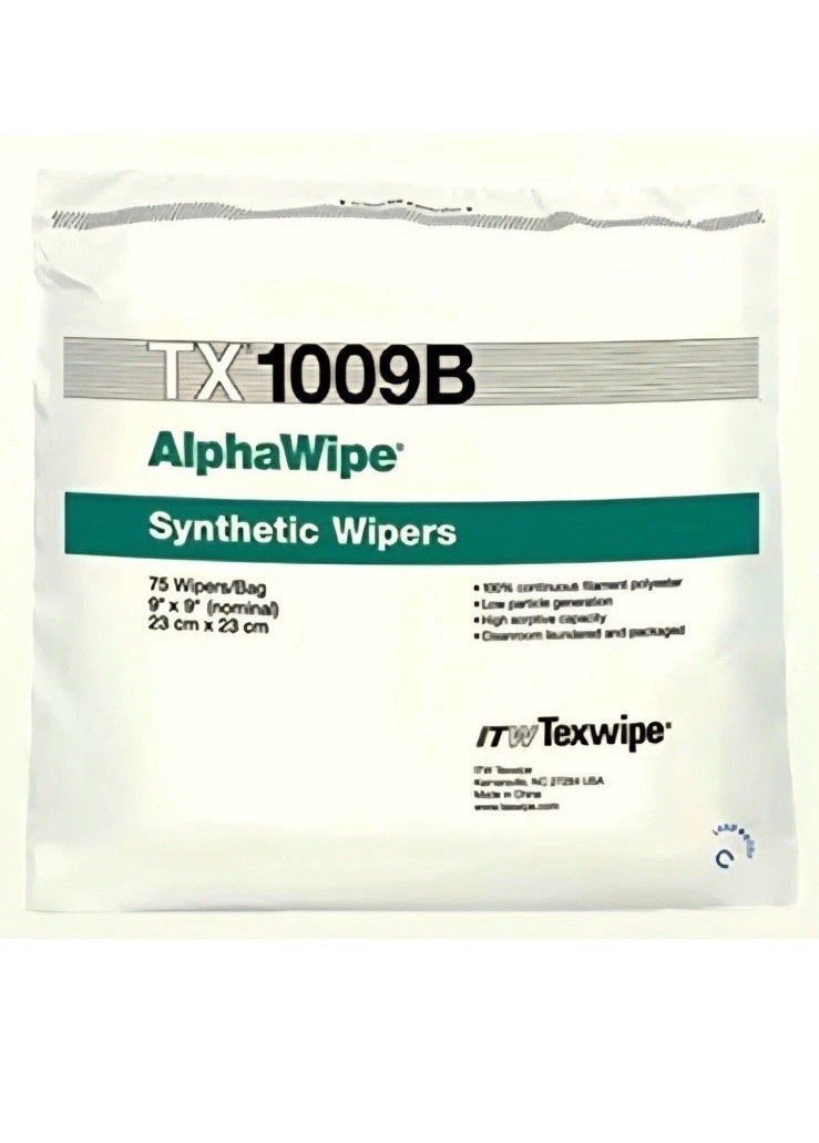 NEW Texwipe TX1009B AlphaWipe Polyester Wipers – 9″X9″ – 2 Pks. (150 Total)