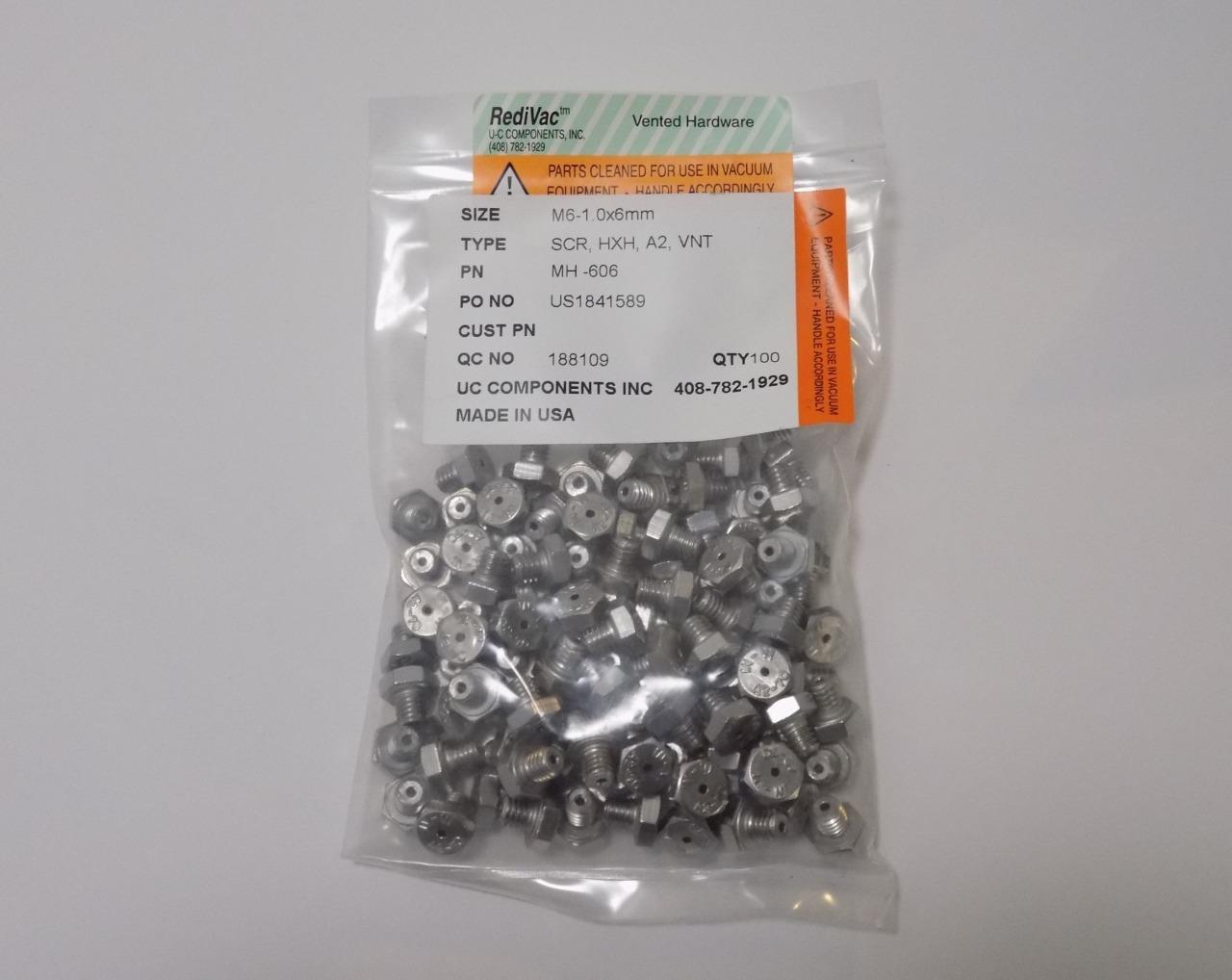 UC Components MH-606 Clean Room Bolts M6-1.0x6mm 100-Pack