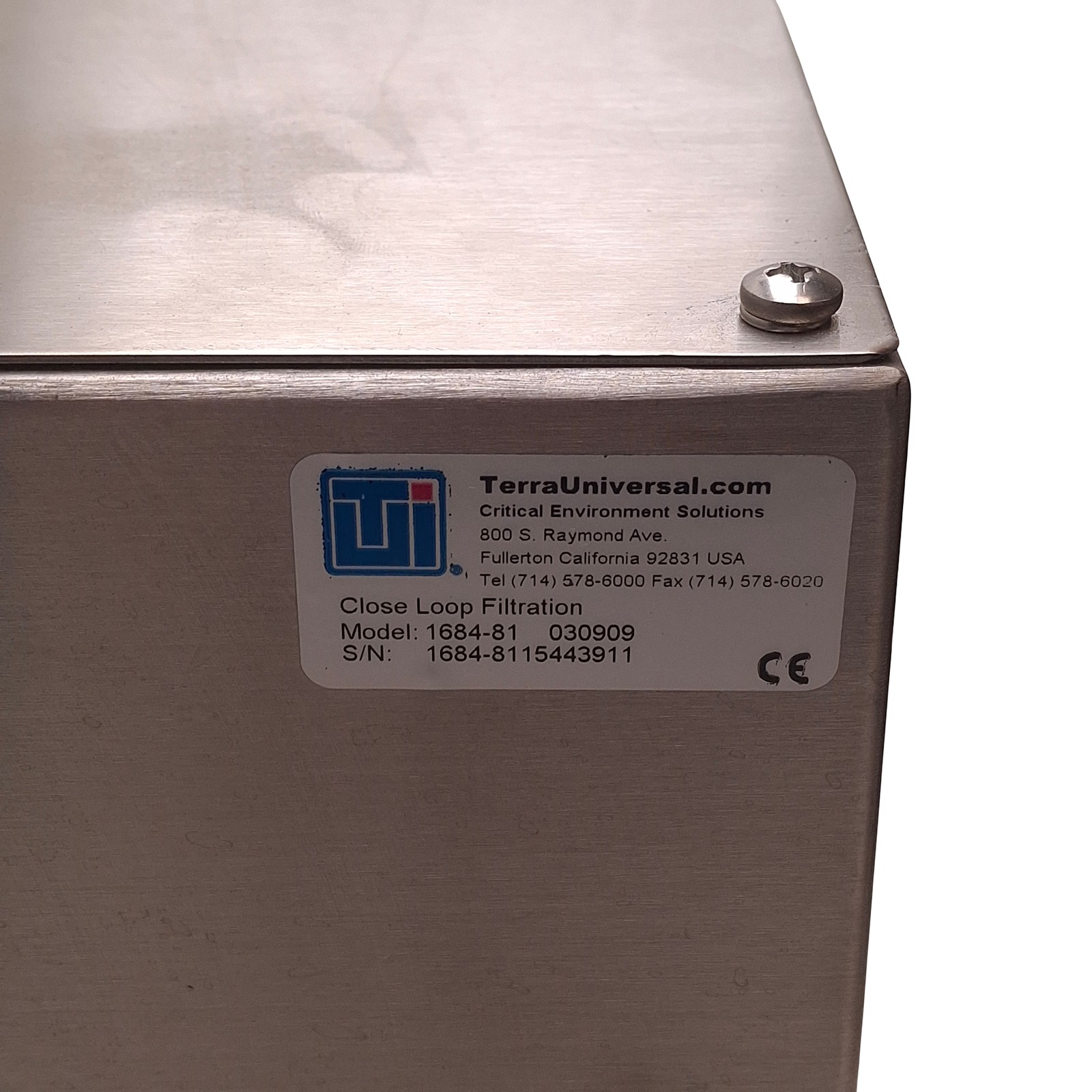 Terra Universal 1684-81 Closed Loop Filtration Module, 120VAC, *NO PLUMBING*