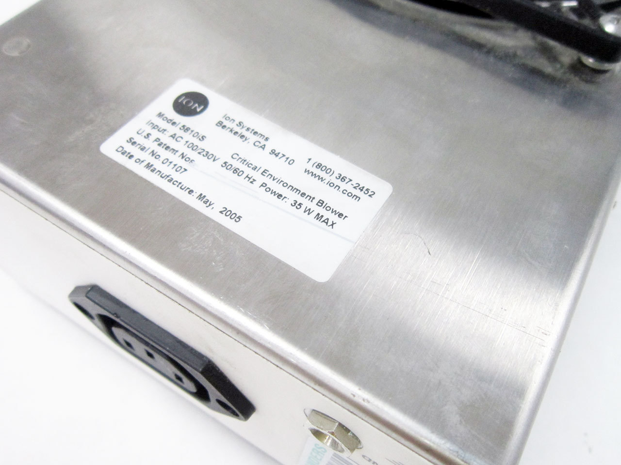 SIMCO ION SYSTEMS 5810IS CRITICAL ENVIRONMENT OVERHEAD IONIZER I91-5810IS-C44X