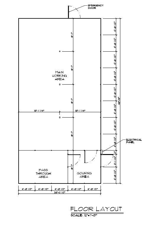 20′ x 40′ Modular Clean Room; Class 100,000, ISO8; HEPA Cleanroom Kit; Hard Wall