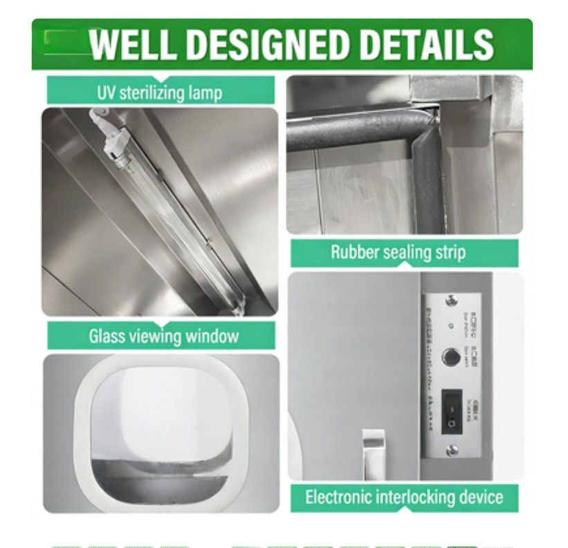 Stainless Cleanroom Tech Pass Through Cleanroom Equipment Electronic Interlock