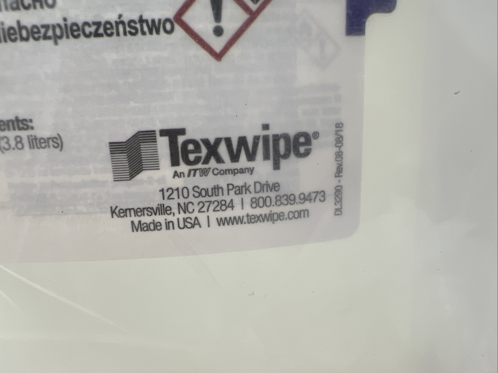 TexWipe TX3290 Sterile 70% Isopropyl Alcohol, USP Grade, Clean Room Equipment