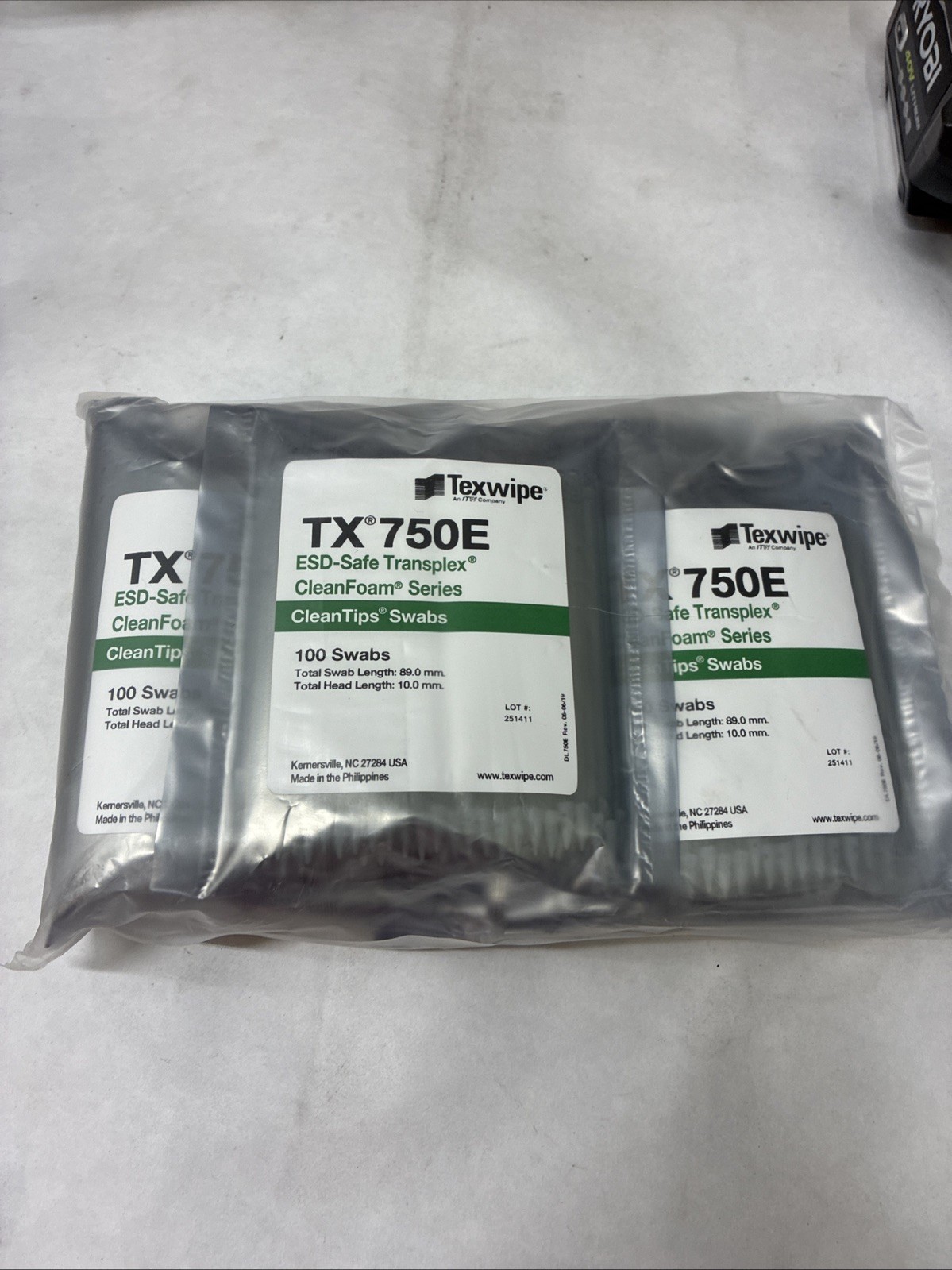 TX750E ESD Safe Mini Compressed Cleanroom Swabs Qty 500 Swabs