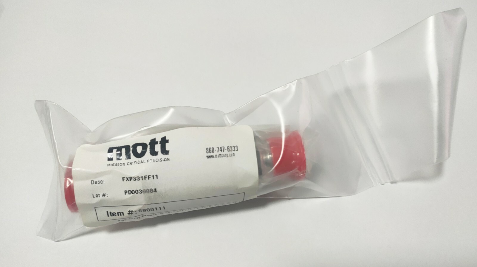 MOTT UHP In-line Gas Filter FXP331FF11 (Part # 6900111)
