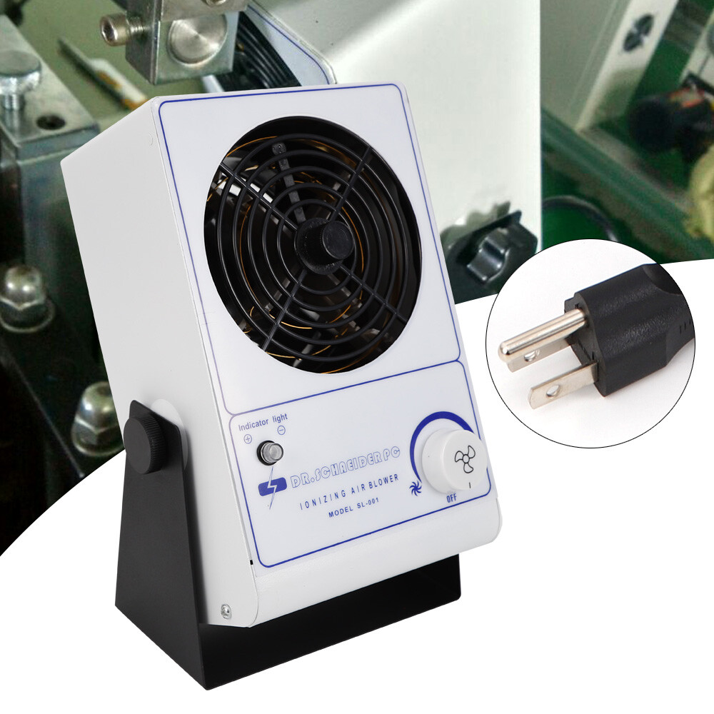 PC Ionizing Air Blower Fan Ion Anti-Static Elimination Eliminator Adjustable