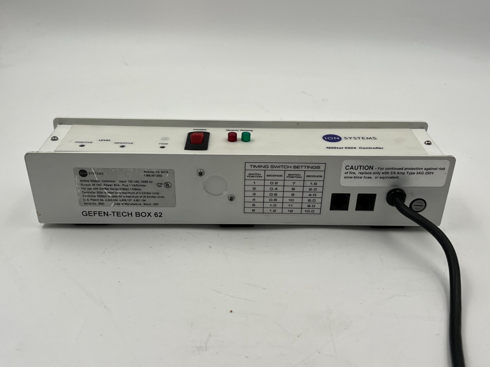 Ion Systems NilStat 5024 Controller
