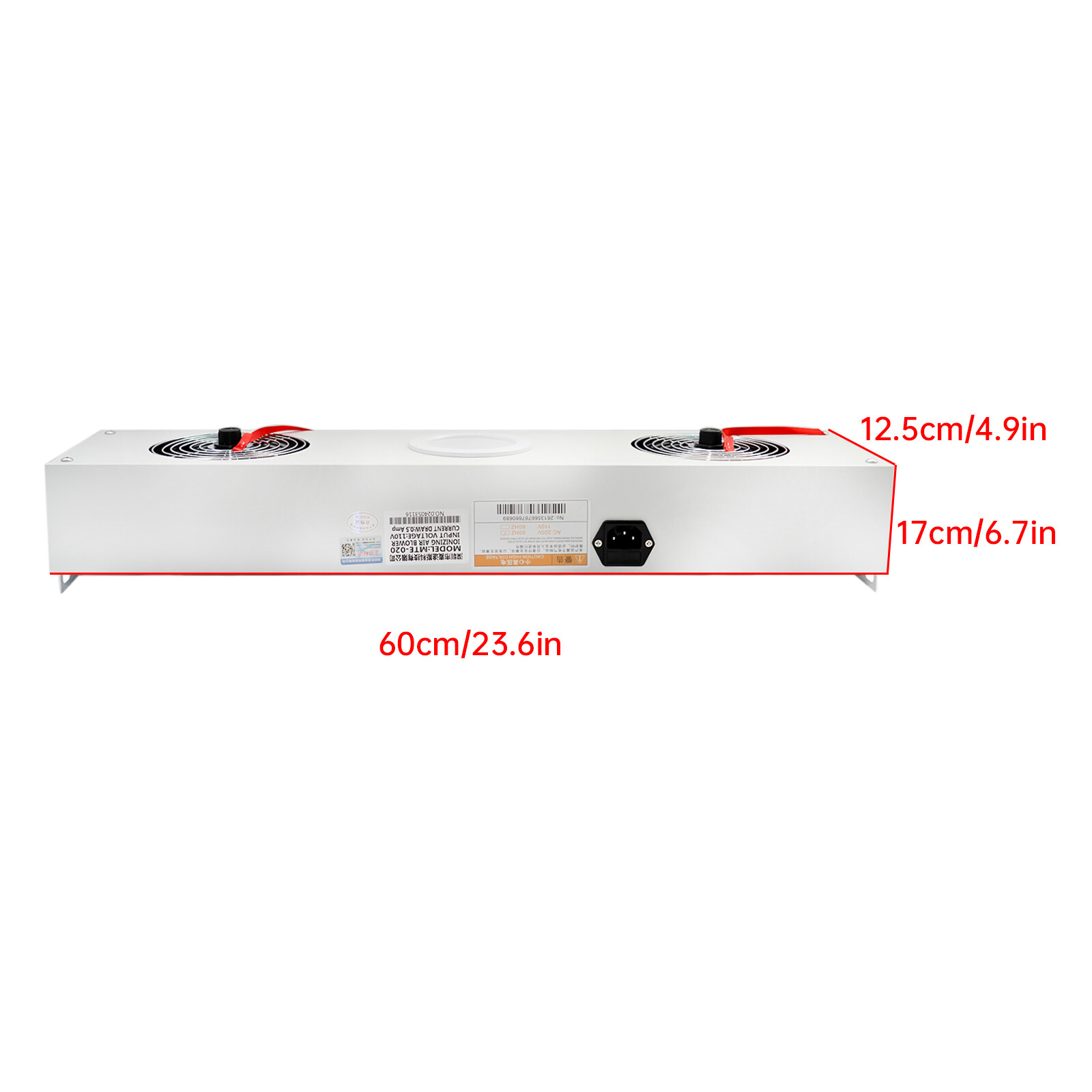 2-Fan Ionizing Air Blower with Light Anti Static Blower Suspended 110V NEW