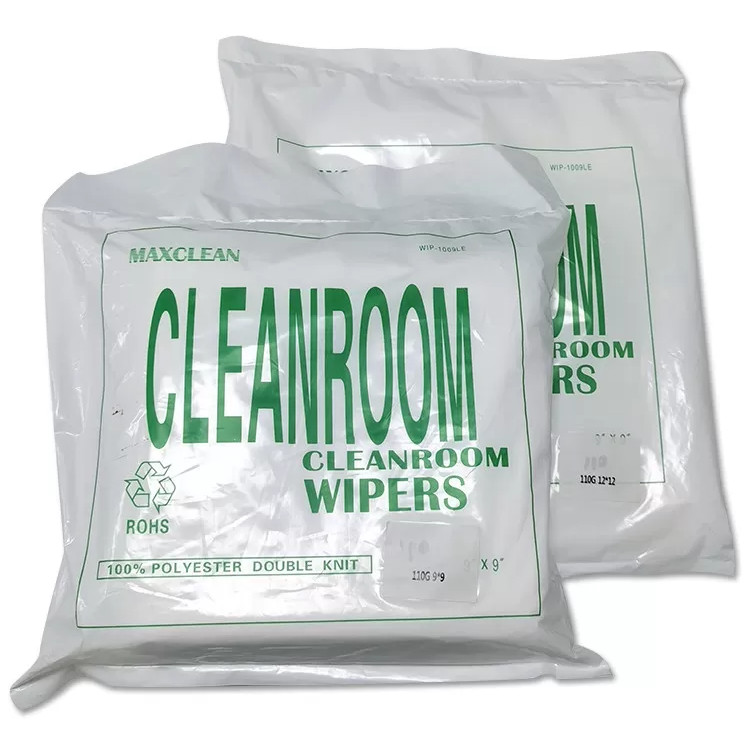 9″X9″ 100% Polyester 1009SLE Cleanroom Microfiber Wiper Dust Free 150 pcs/Bag