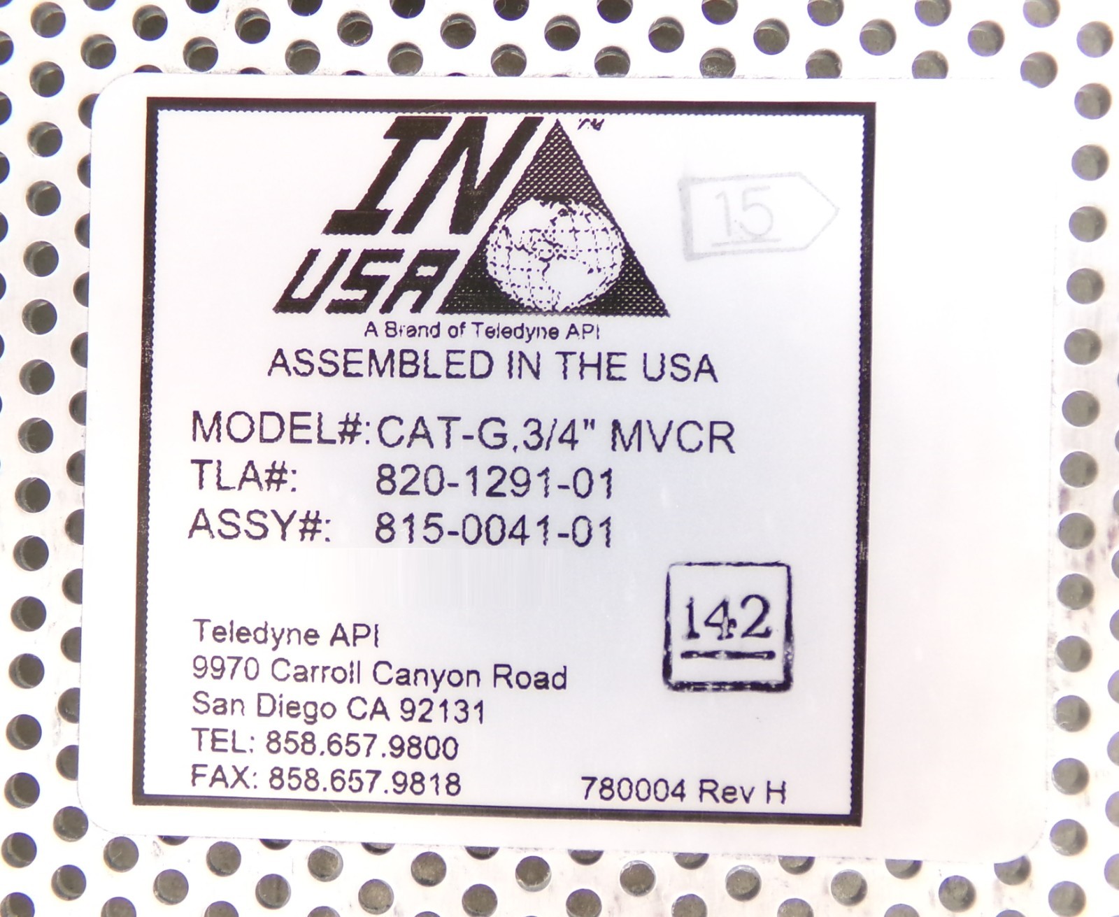 InUSA 815-0041-01 Catalytic Ozone Destruction​ CAT-G,3/4″ MVCR 820-1291-01 New