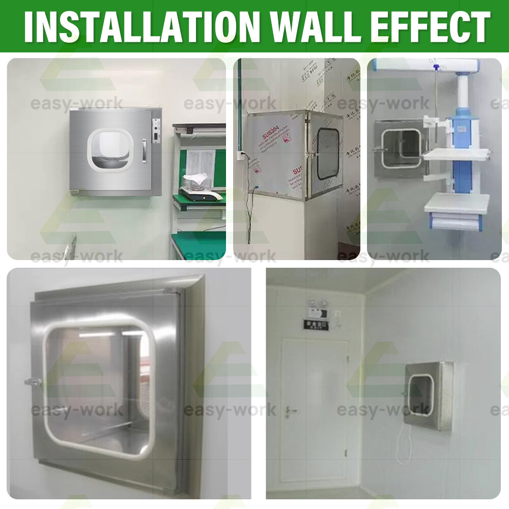Stainless Cleanroom Tech Pass Through Cleanroom Equipment Electronic Interlock