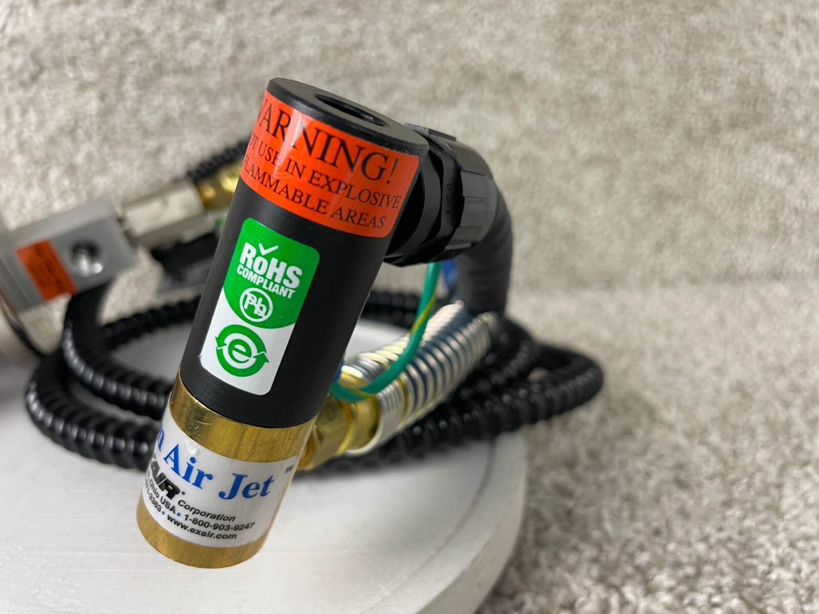 Exair 7194-9362 Ion Air Jet w/ Stay Set Flexible Hose & Mag Base