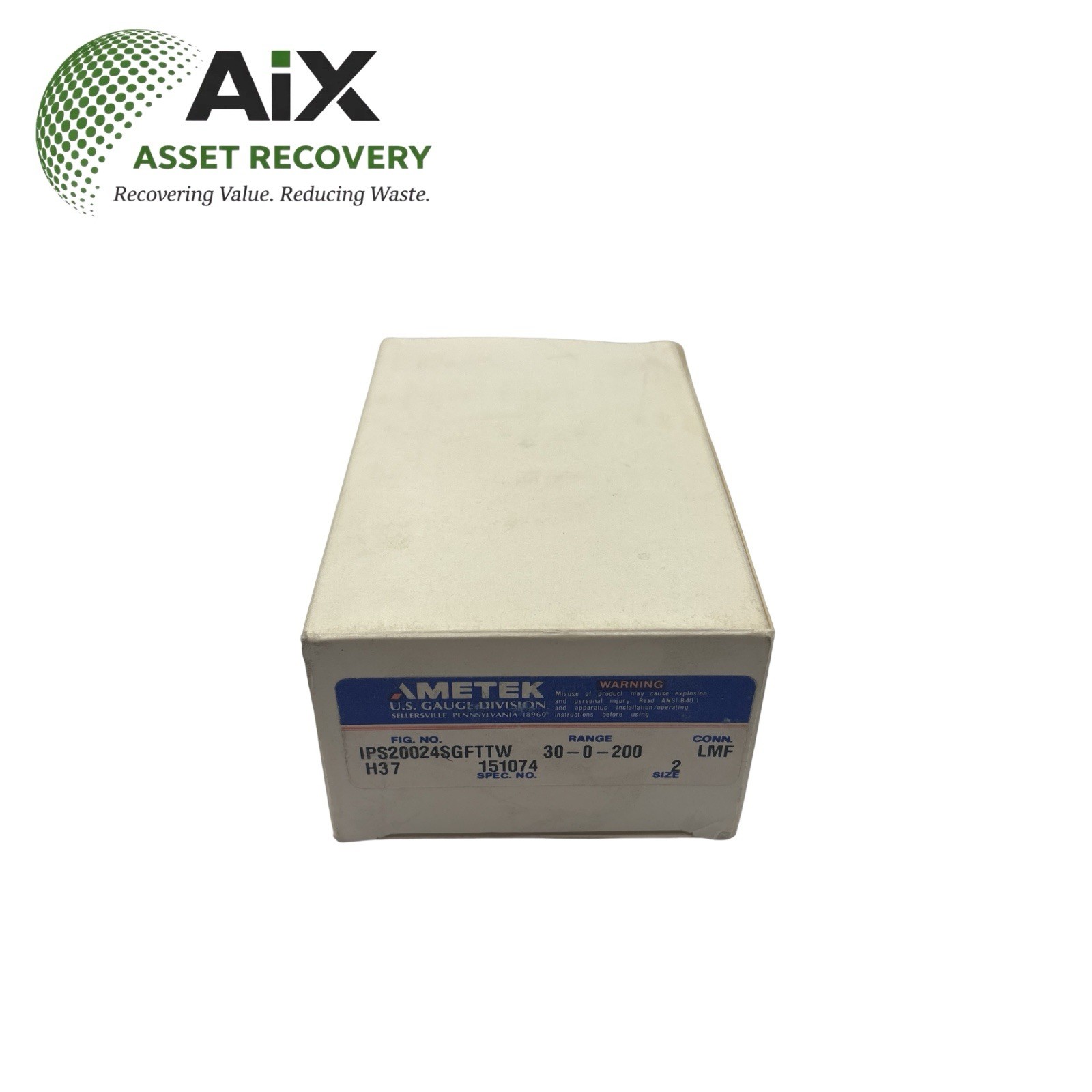 Ametek Gas Indicating Pressure Switch IPS-200-24SGFTTW 2″ Class 100 30-0-200