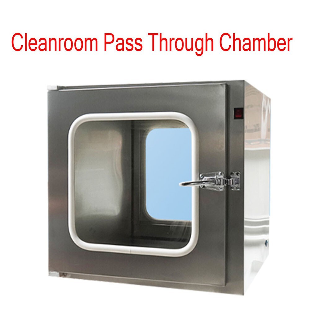Stainless Steel Cleanroom Tech Pass Through Double Door Transfer Window 110V