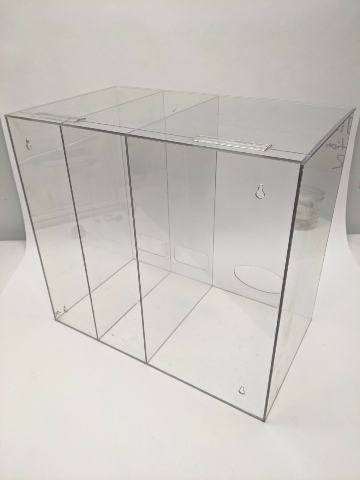 AK 1479 Acrylic Shoe Cover Hairnet Dispenser 3 Compartment 18″x19-1/2″x11-1/2″