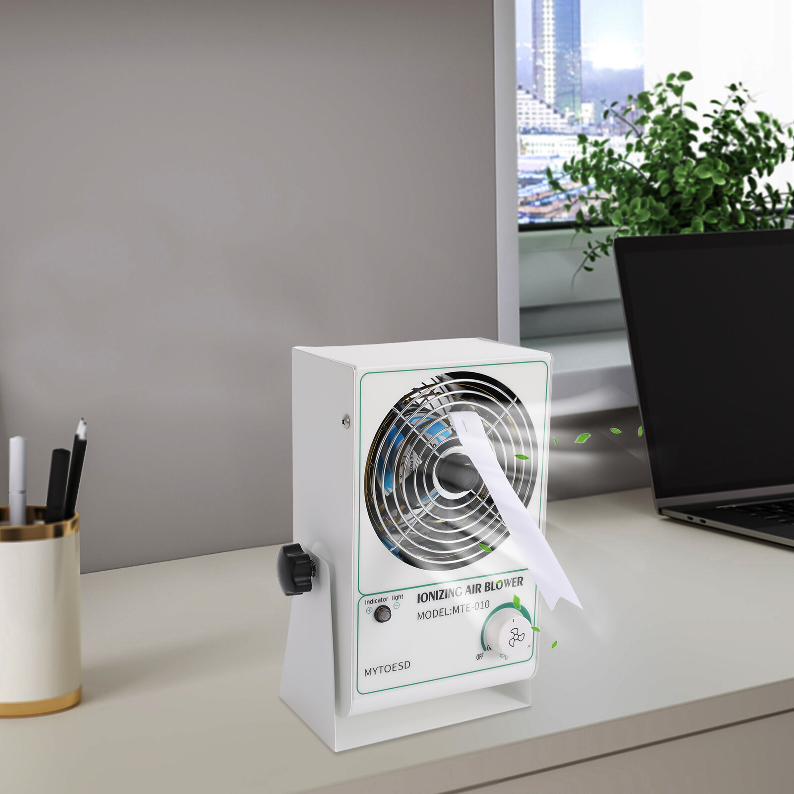 PC Ionizing Air Blower Fan Ion Anti Static Elimination Eliminator Adjustable